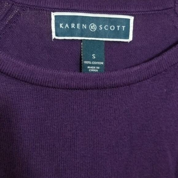 KAREN Scott Royal purple lightweight sweater size small - Picture 3 of 4